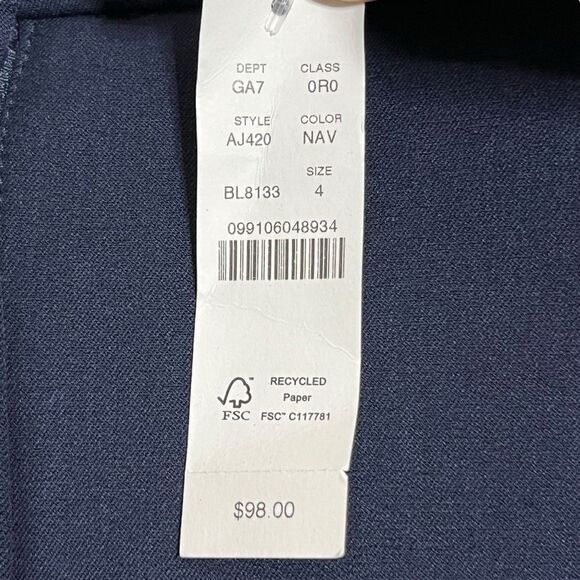 J.Crew NWT Hayden Kickout Pants Women’s 4 Navy Bi-Stretch Crop Tailored Work - Picture 9 of 14